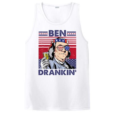 Ben Drankin Funny 4th Of July Drinking Presidents PosiCharge Competitor Tank