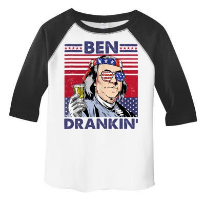 Ben Drankin Funny 4th Of July Drinking Presidents Toddler Fine Jersey T-Shirt