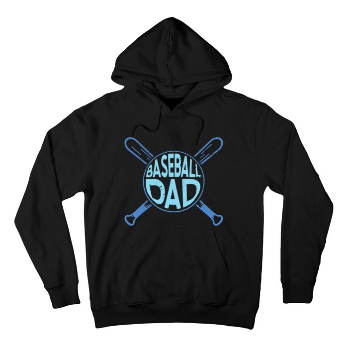 Baseball Dad Father Baseballer Daddy Papa Father's Day Hoodie