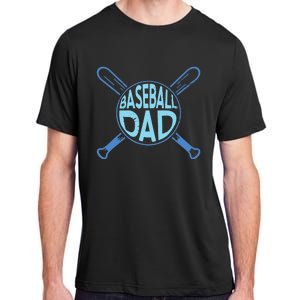 Baseball Dad Father Baseballer Daddy Papa Father's Day Adult ChromaSoft Performance T-Shirt