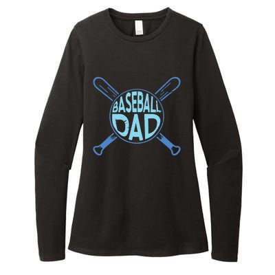 Baseball Dad Father Baseballer Daddy Papa Father's Day Womens CVC Long Sleeve Shirt