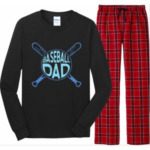 Baseball Dad Father Baseballer Daddy Papa Father's Day Long Sleeve Pajama Set