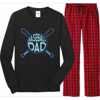 Baseball Dad Father Baseballer Daddy Papa Father's Day Long Sleeve Pajama Set