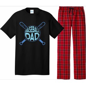 Baseball Dad Father Baseballer Daddy Papa Father's Day Pajama Set