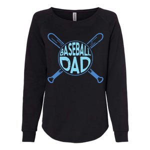 Baseball Dad Father Baseballer Daddy Papa Father's Day Womens California Wash Sweatshirt