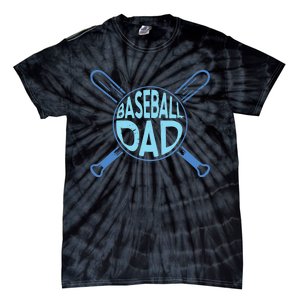 Baseball Dad Father Baseballer Daddy Papa Father's Day Tie-Dye T-Shirt