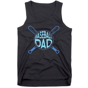 Baseball Dad Father Baseballer Daddy Papa Father's Day Tank Top