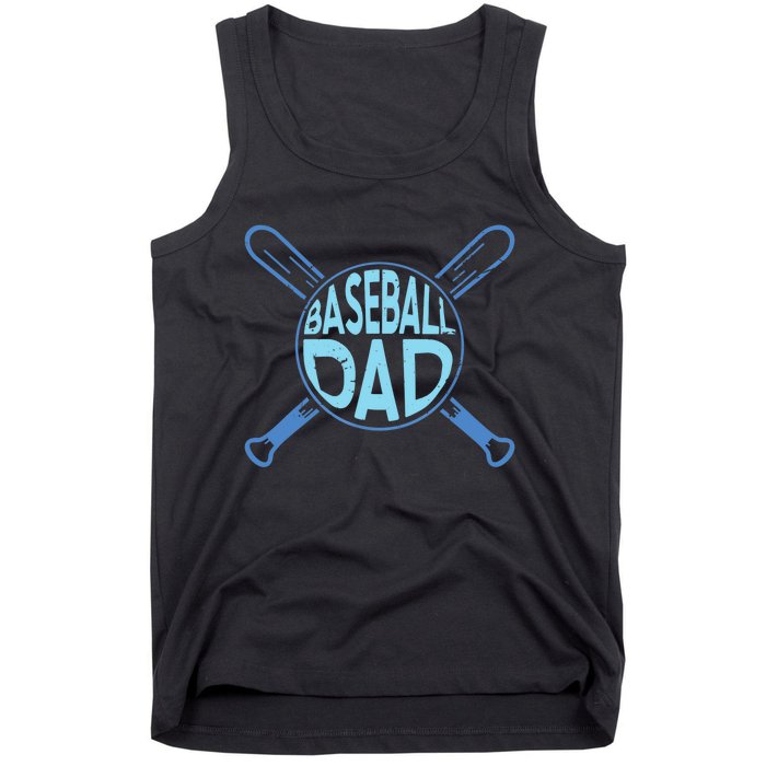 Baseball Dad Father Baseballer Daddy Papa Father's Day Tank Top