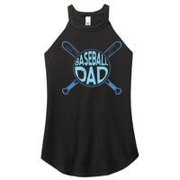 Baseball Dad Father Baseballer Daddy Papa Father's Day Women's Perfect Tri Rocker Tank