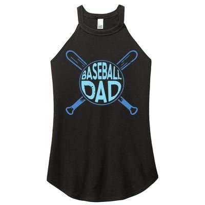 Baseball Dad Father Baseballer Daddy Papa Father's Day Women's Perfect Tri Rocker Tank