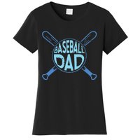 Baseball Dad Father Baseballer Daddy Papa Father's Day Women's T-Shirt