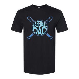 Baseball Dad Father Baseballer Daddy Papa Father's Day Softstyle CVC T-Shirt