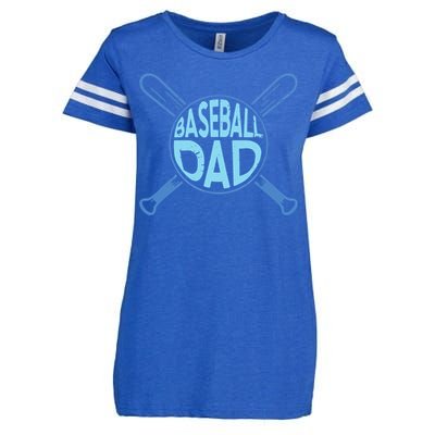 Baseball Dad Father Baseballer Daddy Papa Father's Day Enza Ladies Jersey Football T-Shirt