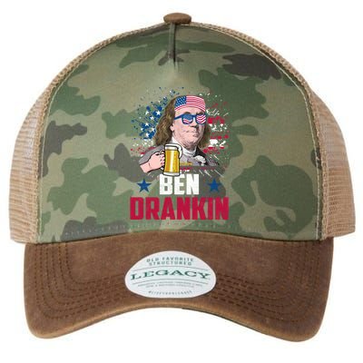 Ben Drankin Funny Benjamin Franklin July 4th Independence Gift Legacy Tie Dye Trucker Hat