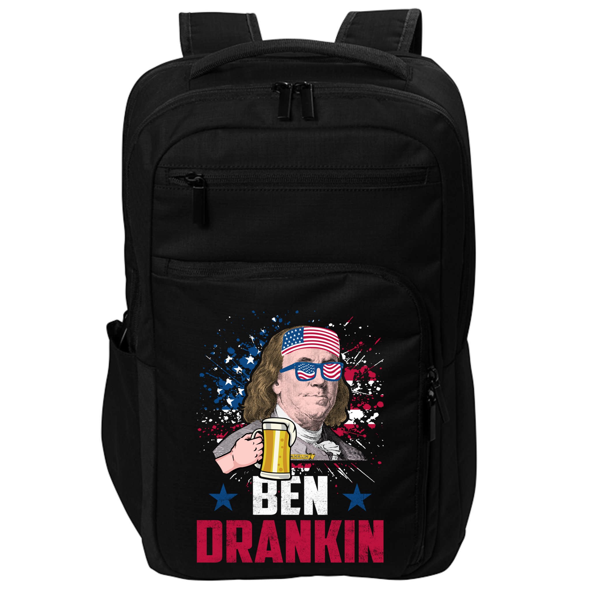 Ben Drankin Funny Benjamin Franklin July 4th Independence Gift Impact Tech Backpack