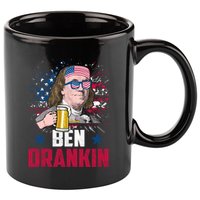 Ben Drankin Funny Benjamin Franklin July 4th Independence Gift 11oz C Handle Ceramic Mug