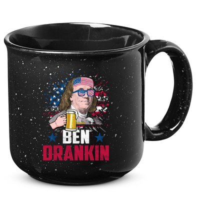 Ben Drankin Funny Benjamin Franklin July 4th Independence Gift 15oz Campfire Ceramic Mug