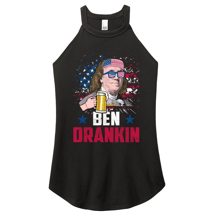 Ben Drankin Funny Benjamin Franklin July 4th Independence Gift Women's Perfect Tri Rocker Tank