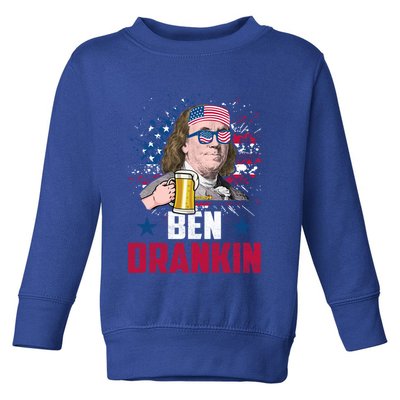 Ben Drankin Funny Benjamin Franklin July 4th Independence Gift Toddler Sweatshirt