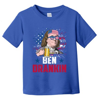 Ben Drankin Funny Benjamin Franklin July 4th Independence Gift Toddler T-Shirt