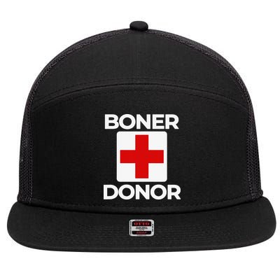 Boner Donor Funny Halloween 7 Panel Mesh Trucker Snapback Hat