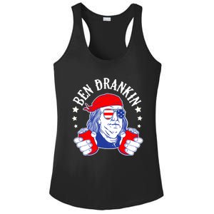 Ben Drankin Funny 4th Of July American Flag Usa Patriotic Gift Ladies PosiCharge Competitor Racerback Tank