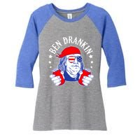 Ben Drankin Funny 4th Of July American Flag Usa Patriotic Gift Women's Tri-Blend 3/4-Sleeve Raglan Shirt