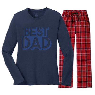 Best Dad Father's Day Gift Women's Long Sleeve Flannel Pajama Set 