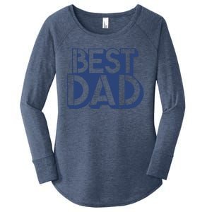 Best Dad Father's Day Gift Women's Perfect Tri Tunic Long Sleeve Shirt