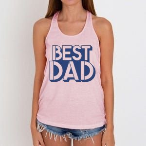 Best Dad Father's Day Gift Women's Knotted Racerback Tank