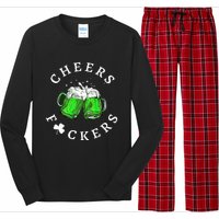 Beer Drinking Funny Cheers Fckers' St Patricks Day Long Sleeve Pajama Set