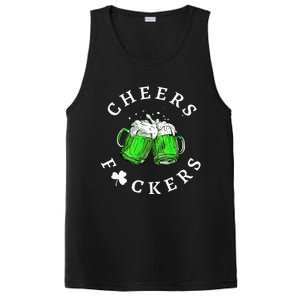 Beer Drinking Funny Cheers Fckers' St Patricks Day PosiCharge Competitor Tank