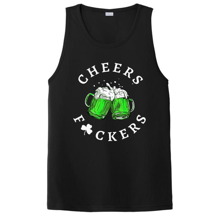 Beer Drinking Funny Cheers Fckers' St Patricks Day PosiCharge Competitor Tank