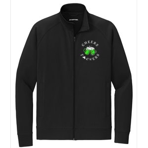 Beer Drinking Funny Cheers Fckers' St Patricks Day Stretch Full-Zip Cadet Jacket