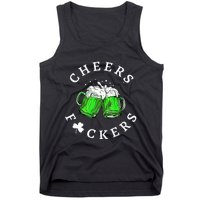 Beer Drinking Funny Cheers Fckers' St Patricks Day Tank Top