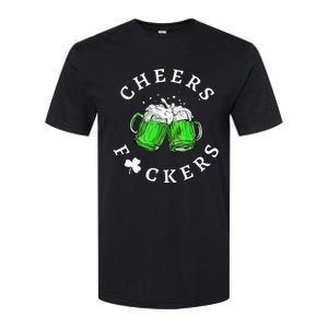 Beer Drinking Funny Cheers Fckers' St Patricks Day Softstyle CVC T-Shirt