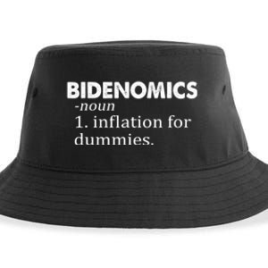 Bidenomics Definition Funny AntiBiden Sustainable Bucket Hat