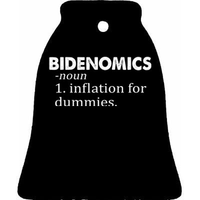 Bidenomics Definition Funny AntiBiden Ceramic Bell Ornament