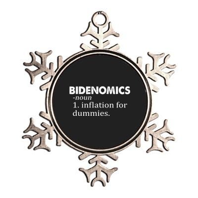 Bidenomics Definition Funny AntiBiden Metallic Star Ornament