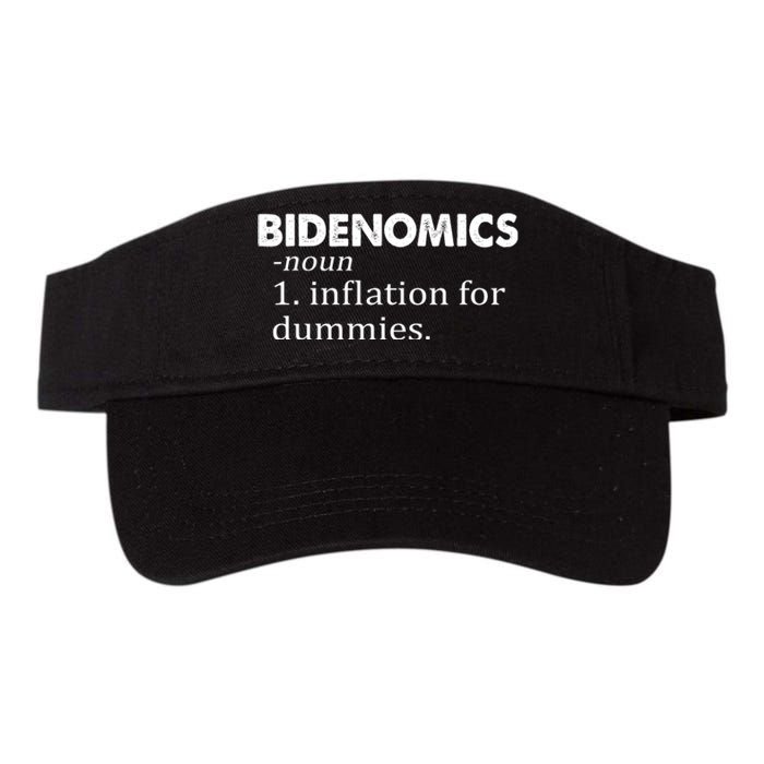 Bidenomics Definition Funny AntiBiden Valucap Bio-Washed Visor