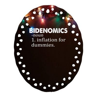 Bidenomics Definition Funny AntiBiden Ceramic Oval Ornament