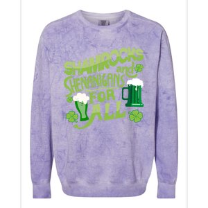 Beer Drinking For Saint Patricks Day Colorblast Crewneck Sweatshirt