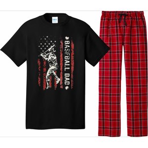 Baseball Dad Flag Gifts Dad Baseball Fathers Day Pajama Set