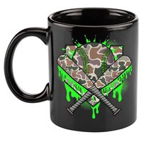 Baseball Drip For Ice Cream Dripping Baseball Camo 11oz C Handle Ceramic Mug
