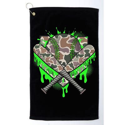 Baseball Drip For Ice Cream Dripping Baseball Camo Golf Towel