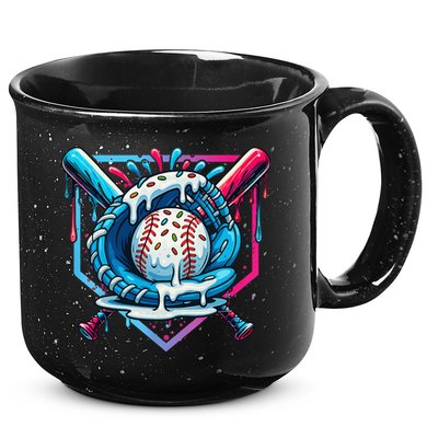 Baseball Drip For Ice Cream Drip Baseball 15oz Campfire Ceramic Mug