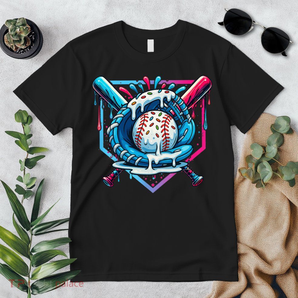 Baseball Drip For Ice Cream Drip Baseball Premium T-Shirt