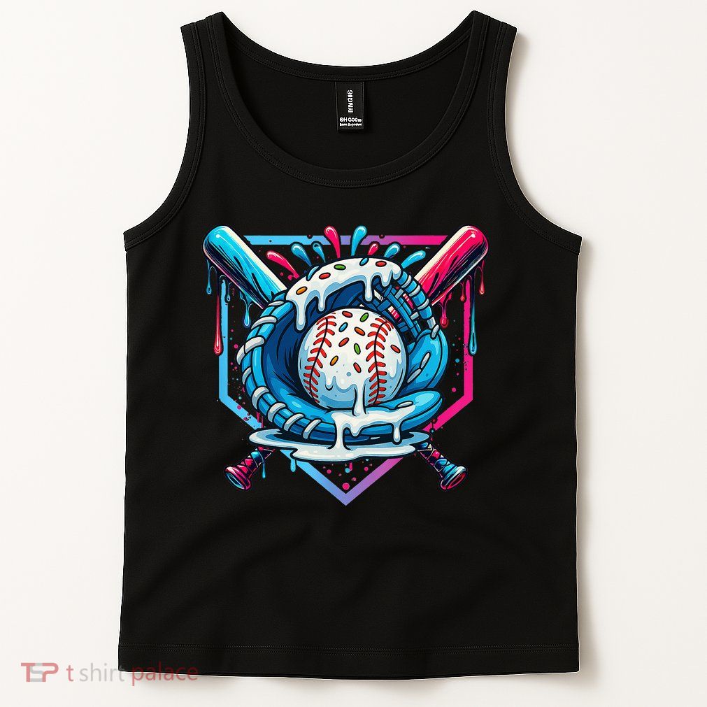 Baseball Drip For Ice Cream Drip Baseball Tank Top