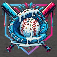 Baseball Drip For Ice Cream Drip Baseball Vector Backpack