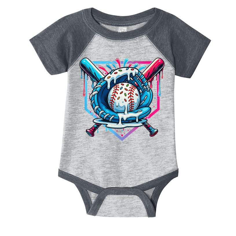 Baseball Drip For Ice Cream Drip Baseball Infant Baby Jersey Bodysuit